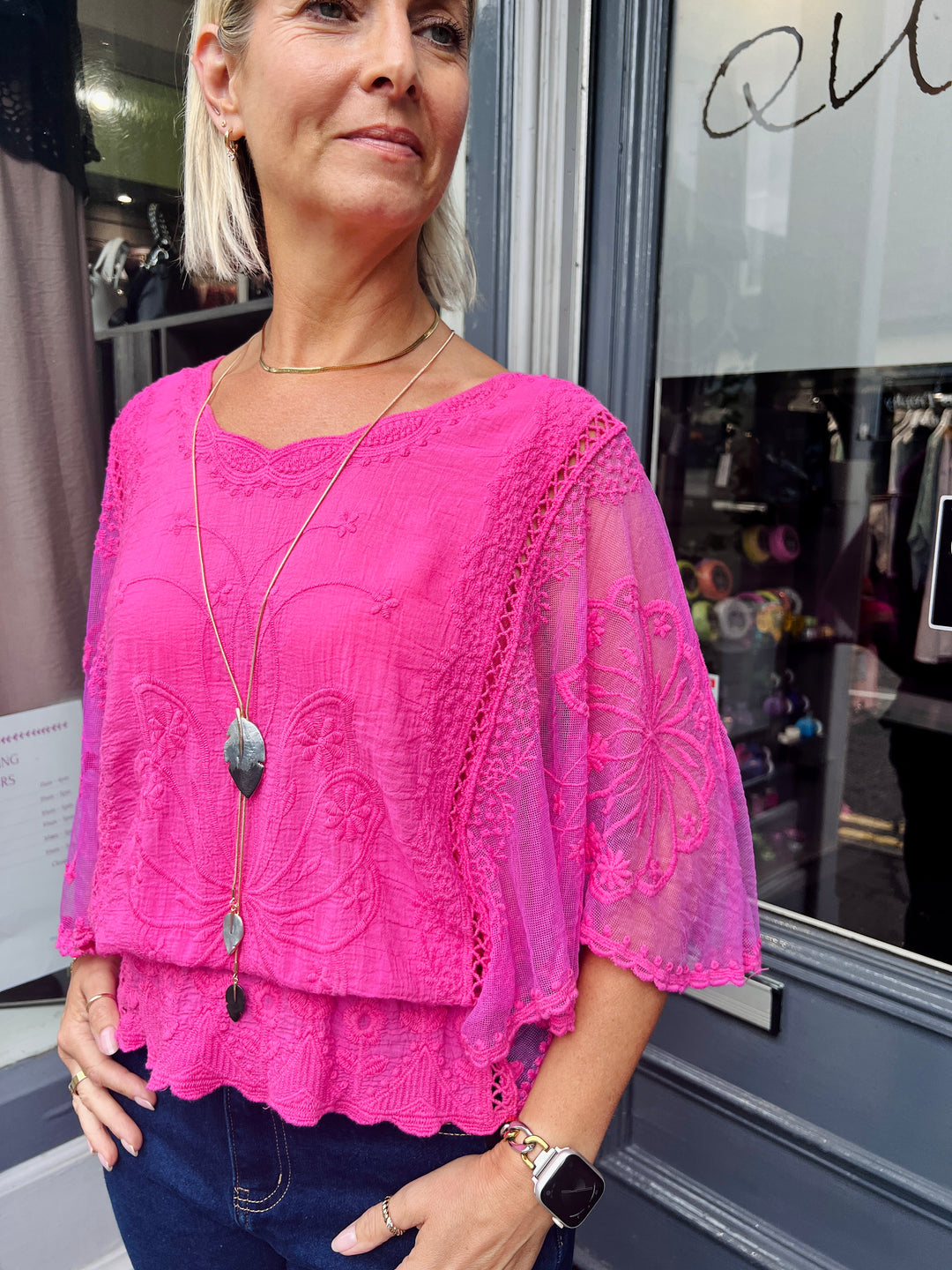 Luna Butterfly Top CERISE