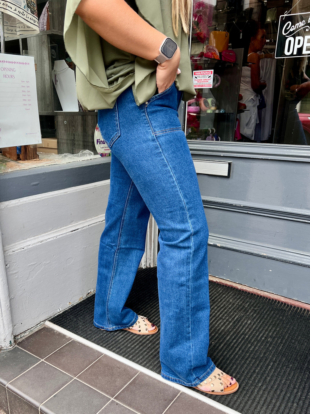Lisa Wide Leg Jeans DARK BLUE