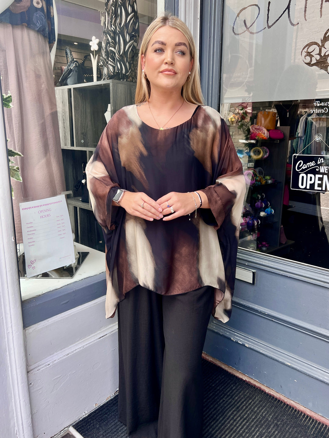 Grace Floaty Silk Blouse BLACK