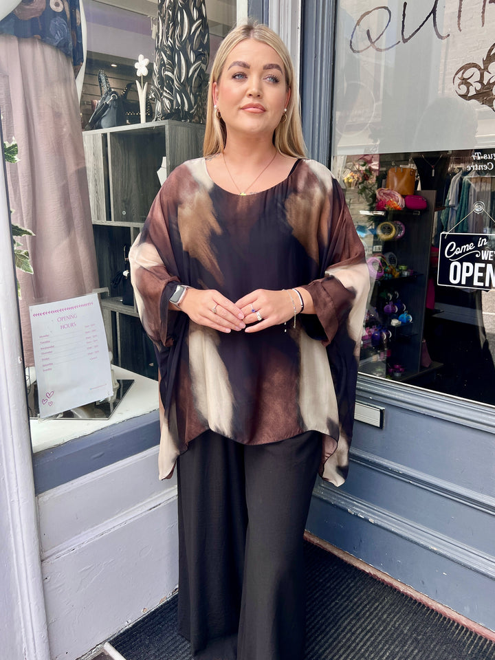 Grace Floaty Silk Blouse BLACK