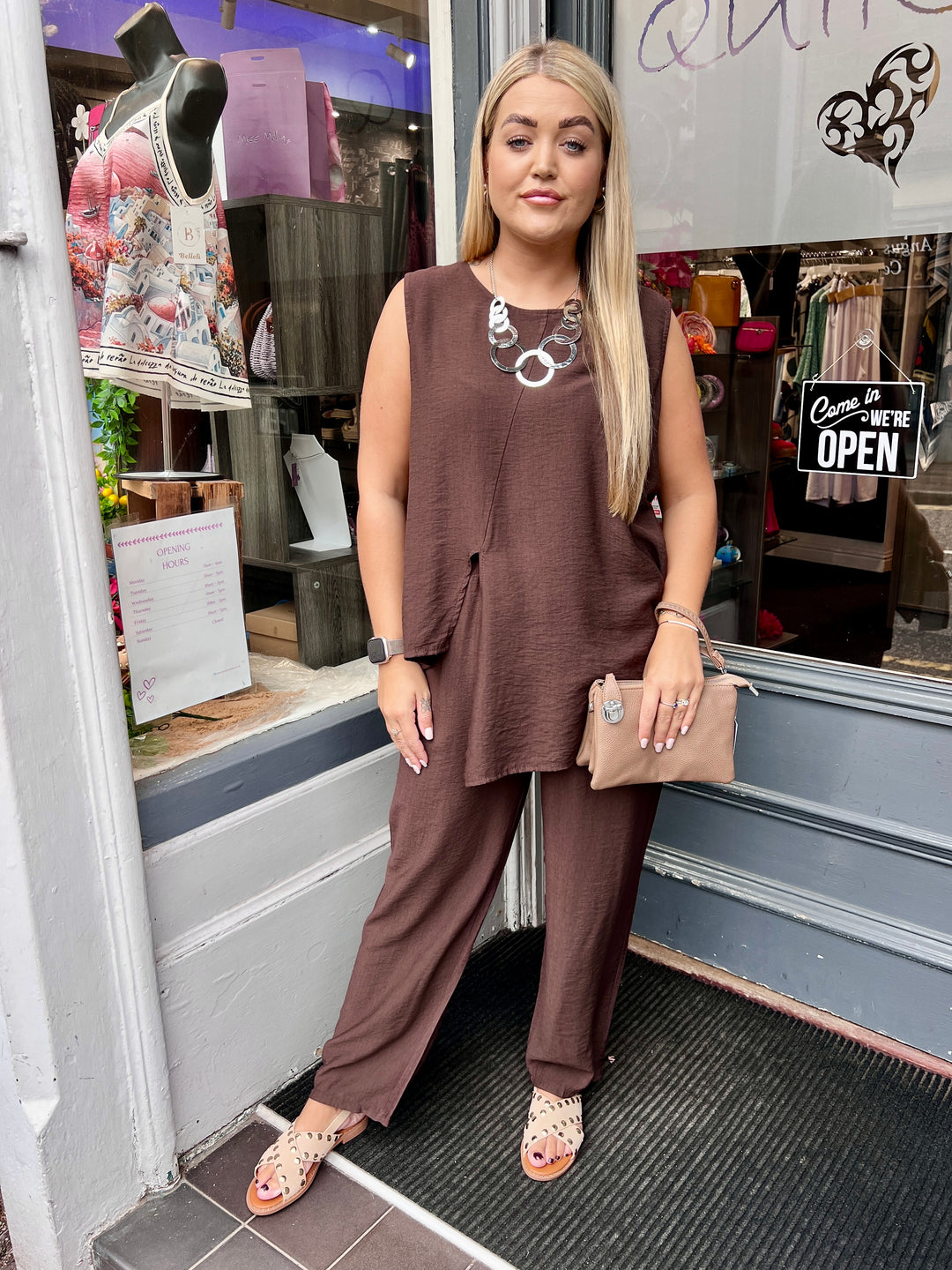 Jacinda Co-Ord Set CHOCOLATE