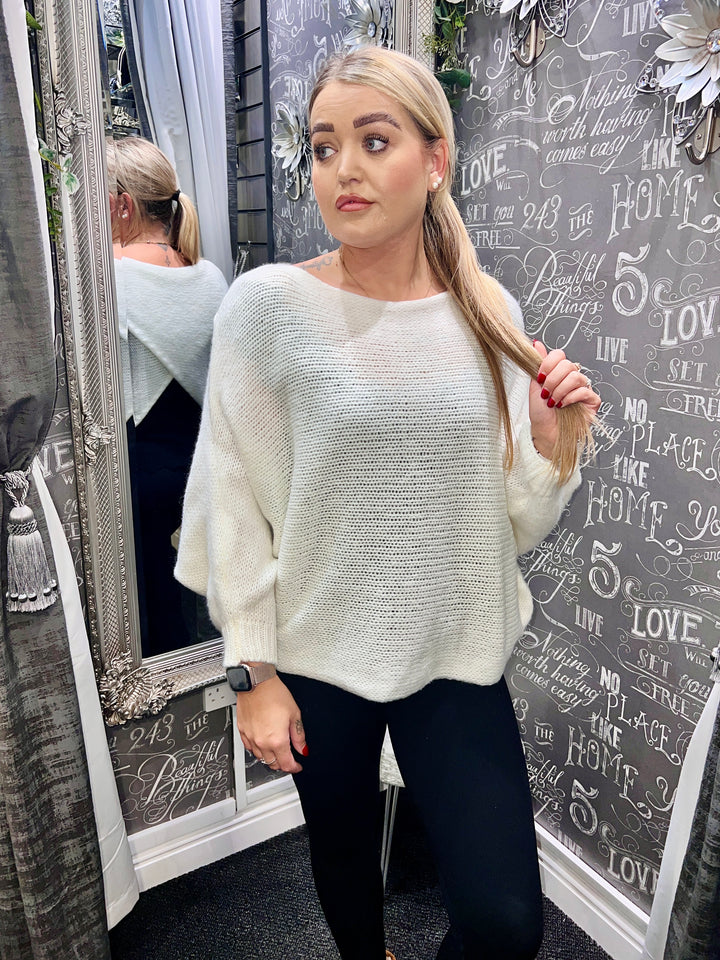 Bianca Crossover Knit WINTER WHITE