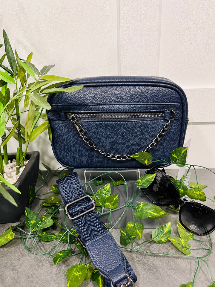 Edith Chain Detail Camera Bag NAVY