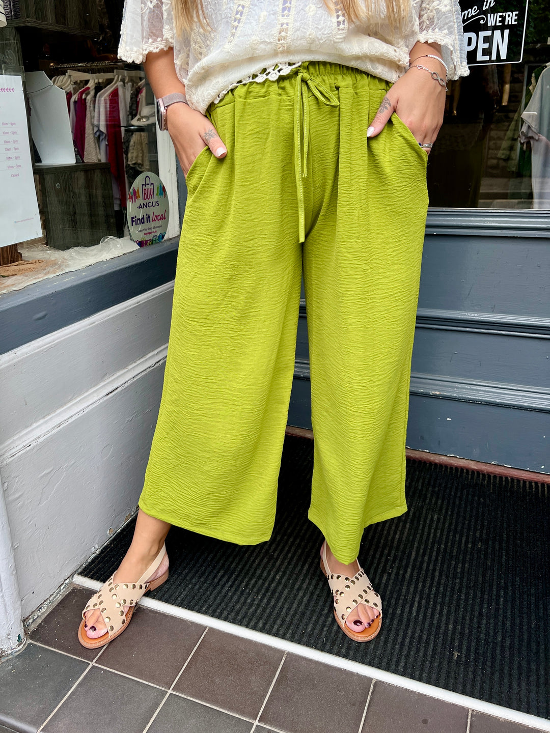 Shelby Crop Trousers GREEN