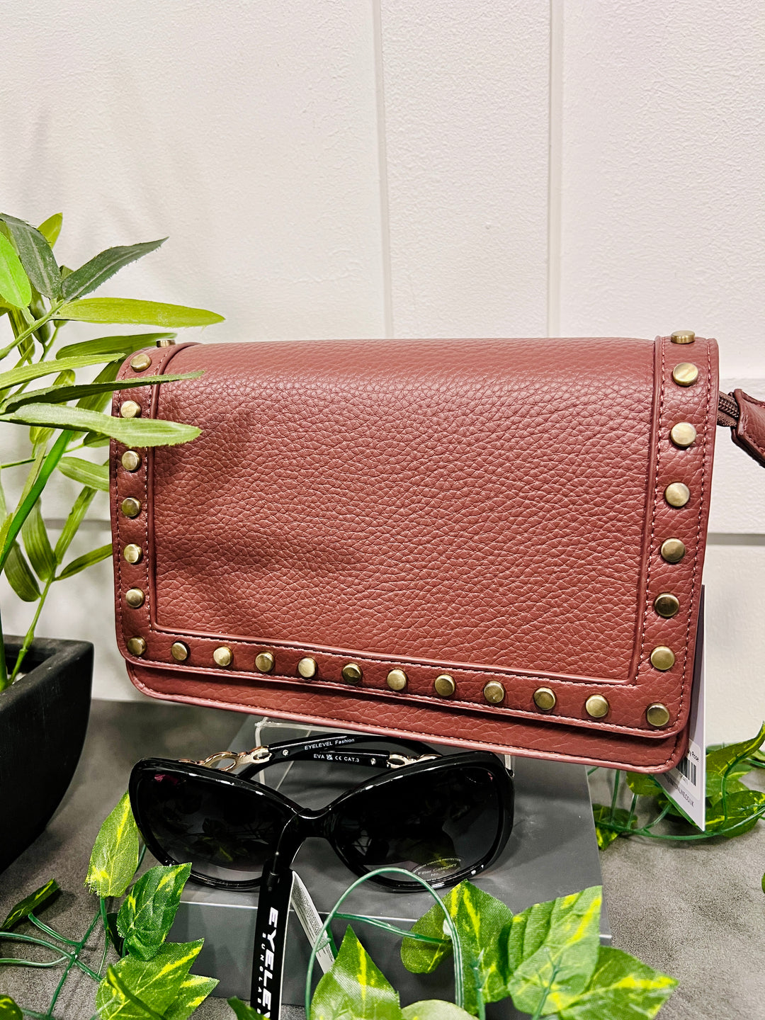 Dana Gold Stud Detail Handbag DUSKY ROSE