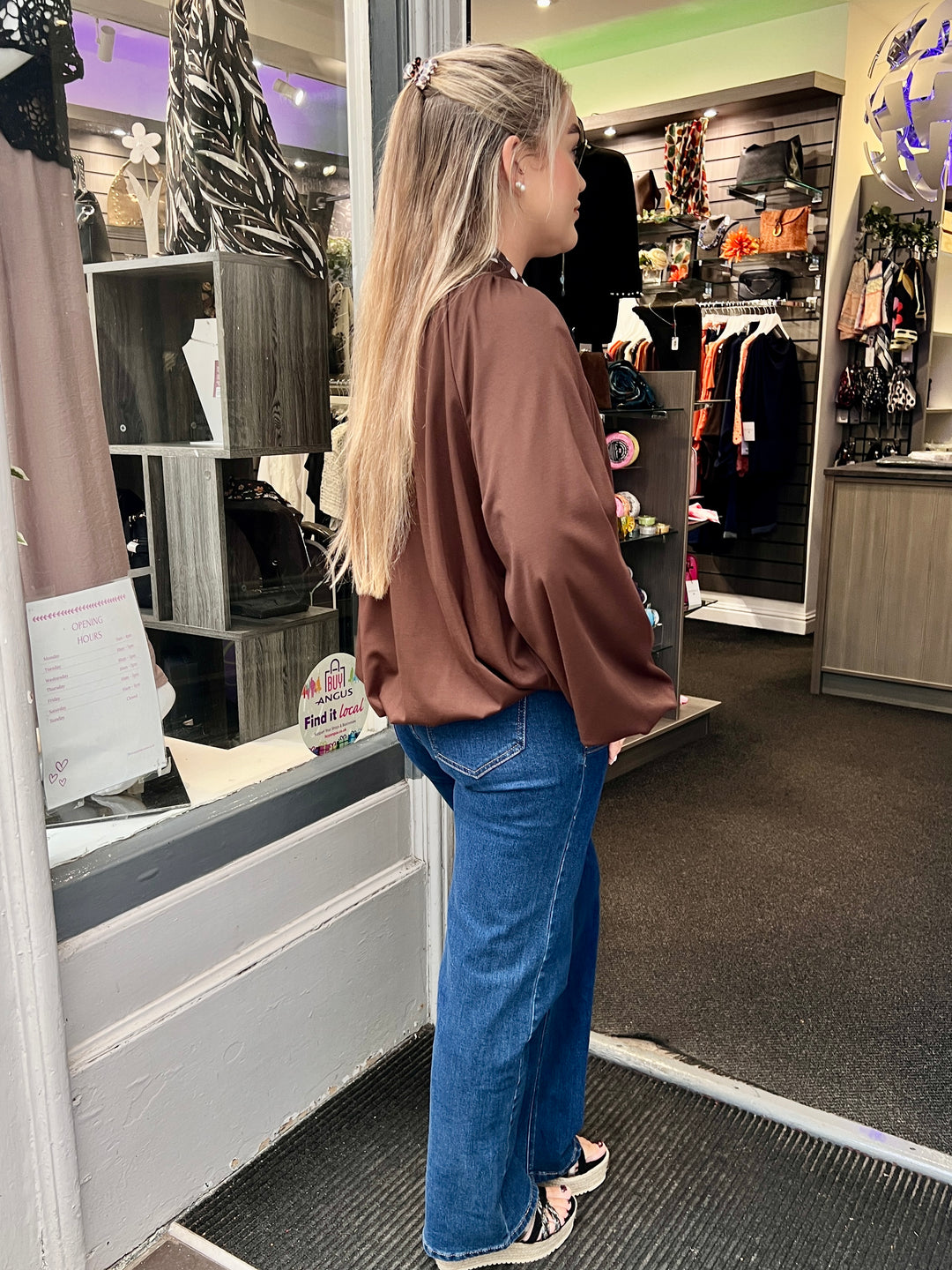 Dakota Jersey Bomber Jacket CHOCOLATE