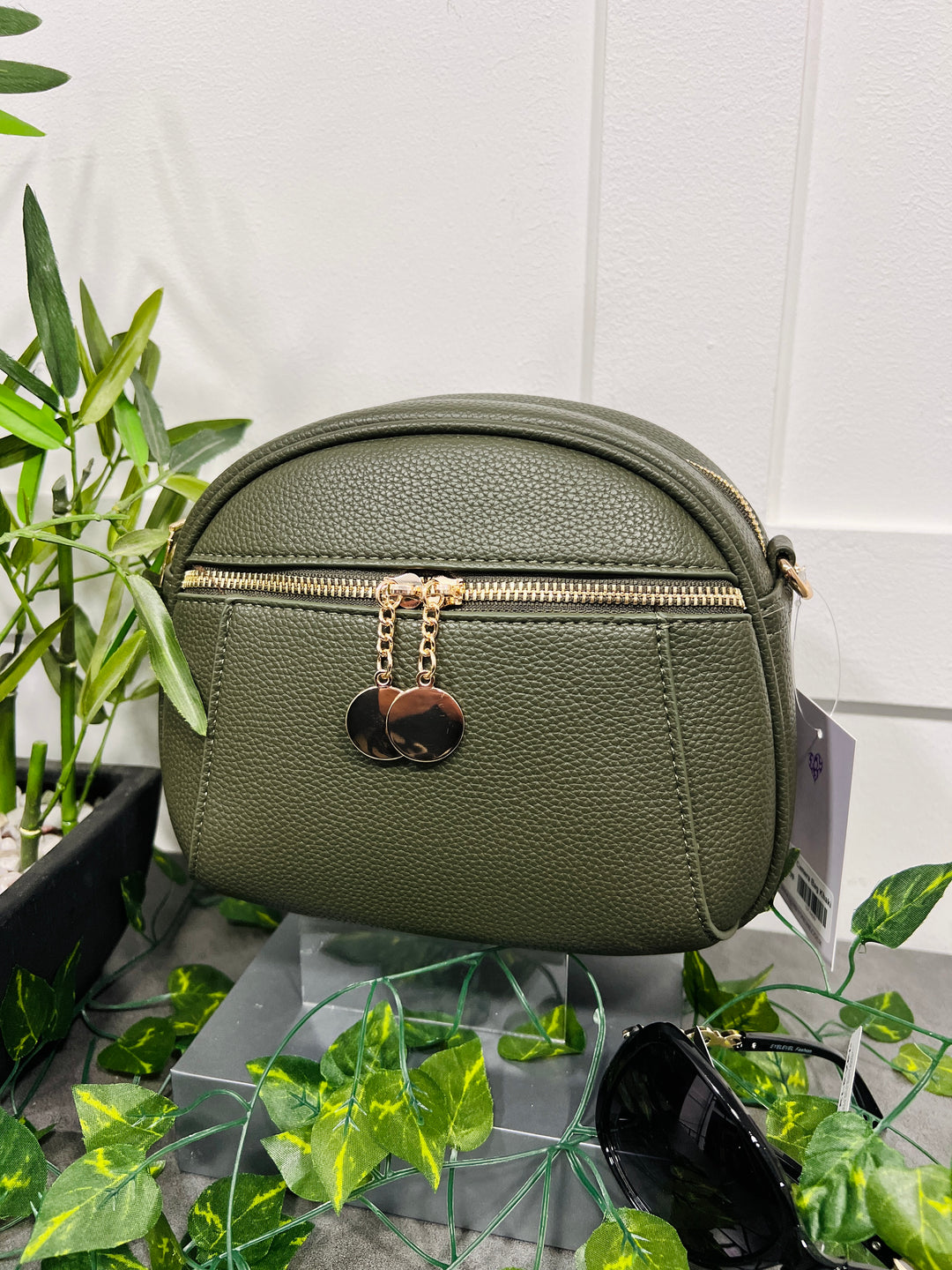 Toyah Gold Disc Zip Camera Bag KHAKI