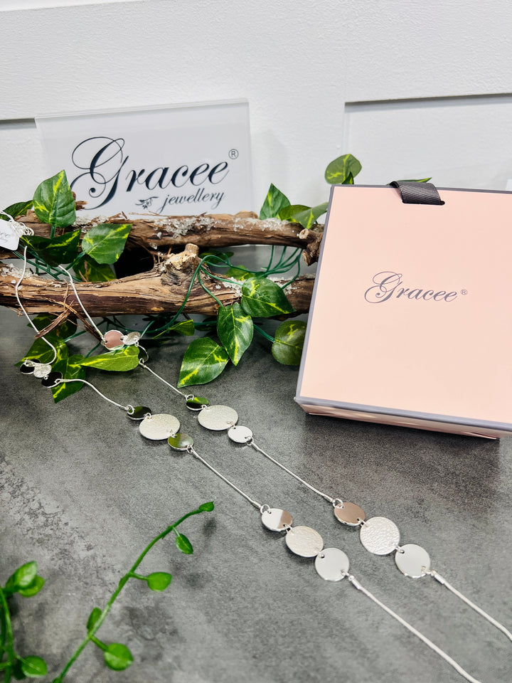 Gracee Long Disc Two Tone SILVER