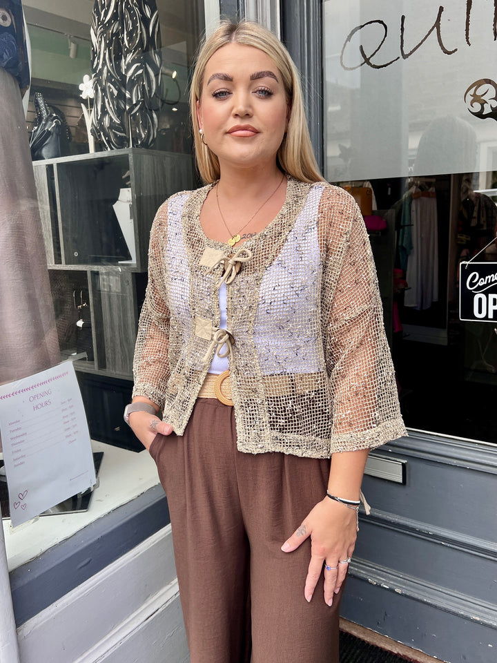 Florence Mesh Layering Jacket BEIGE
