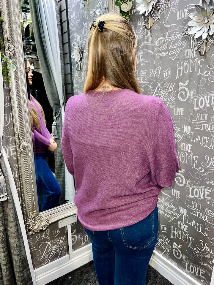 Darcie Batwing Jumper HEATHER