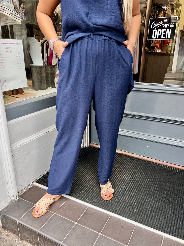 Jacinda Co-Ord Set NAVY