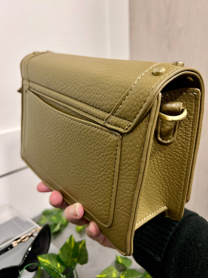 Dana Gold Stud Detail Handbag OLIVE