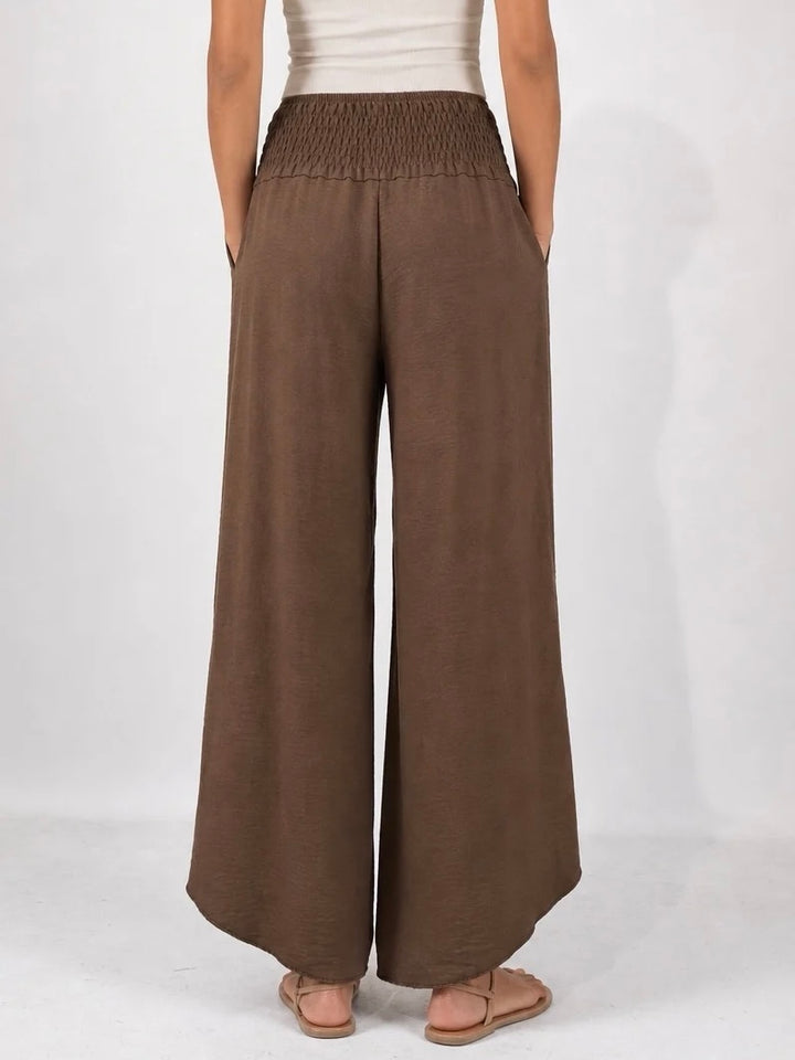 Saffron Tulip Hem Trousers CHOCOLATE
