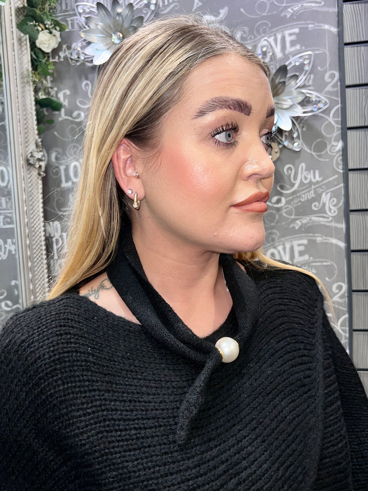 Knitted Magnetic Scarf BLACK