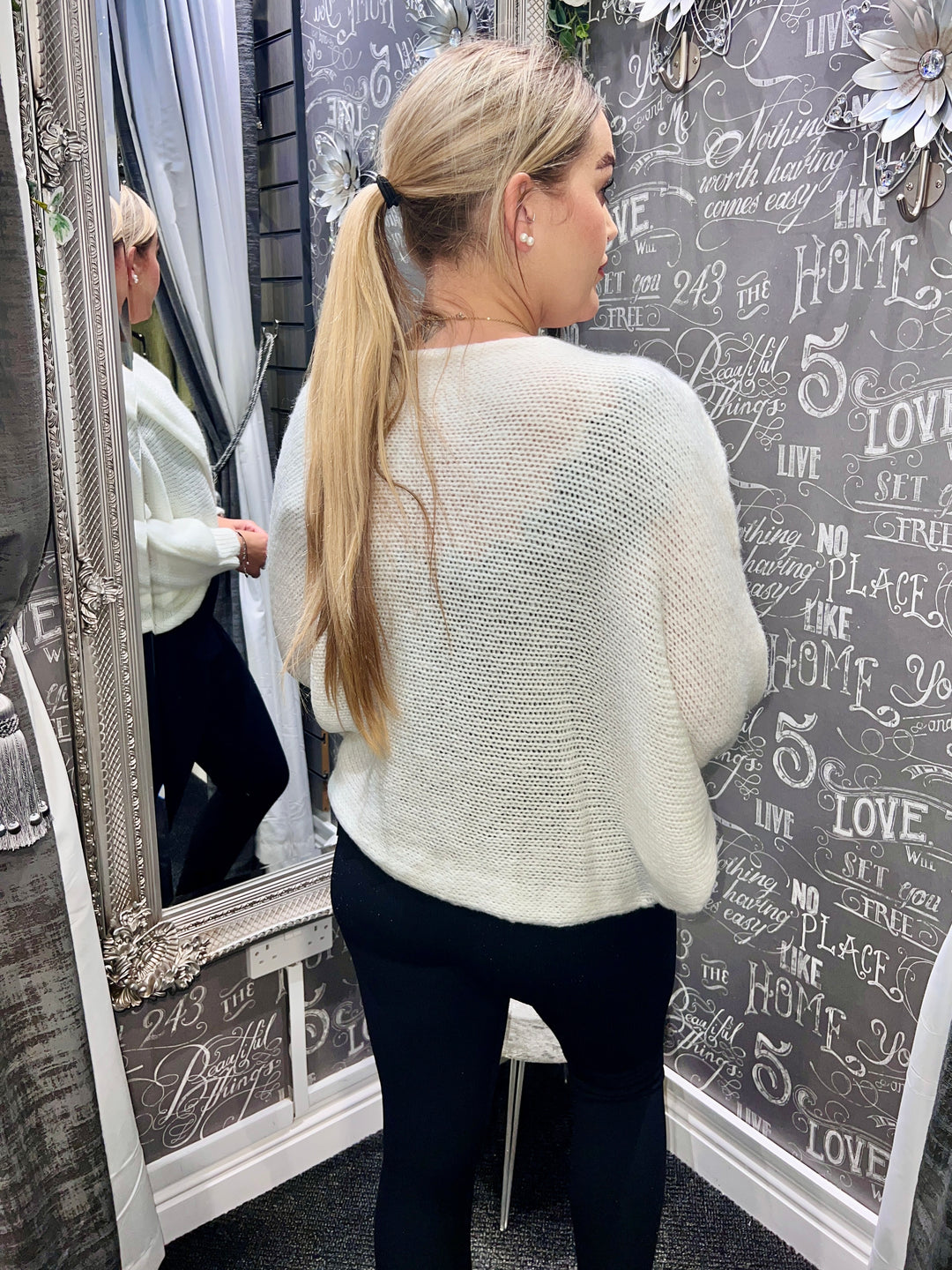 Bianca Crossover Knit WINTER WHITE