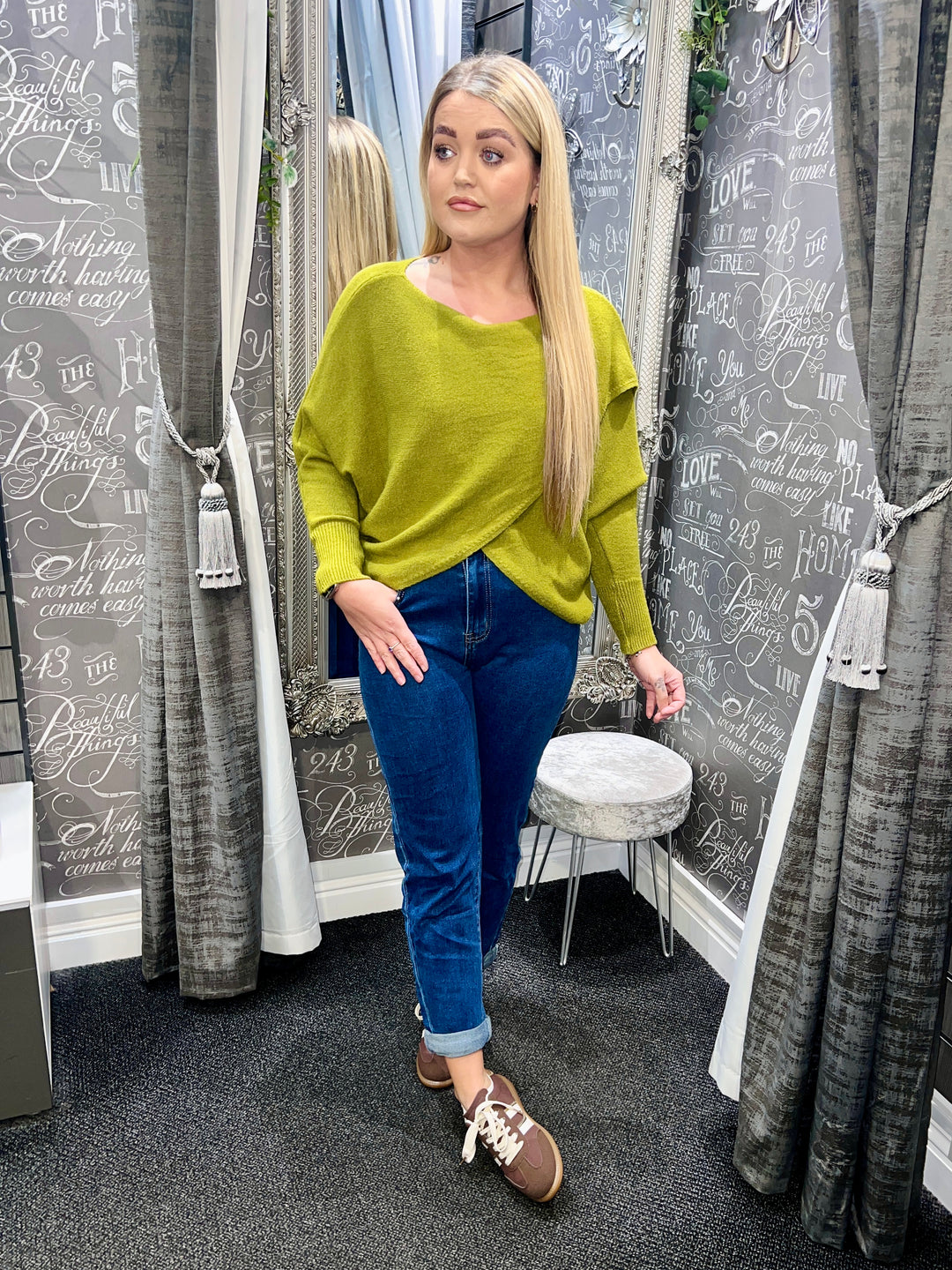 Kayla Crossover Jumper OLIVE