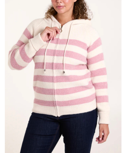 Cassis Soft Knitted Hoodie DUSKY PINK - S/M 8-12 - Knitwear