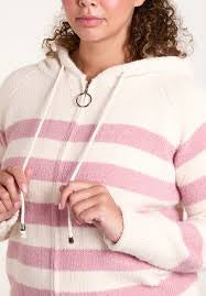 Cassis Soft Knitted Hoodie DUSKY PINK - Knitwear