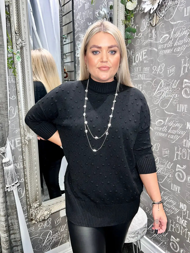 Adele Textured Knit BLACK