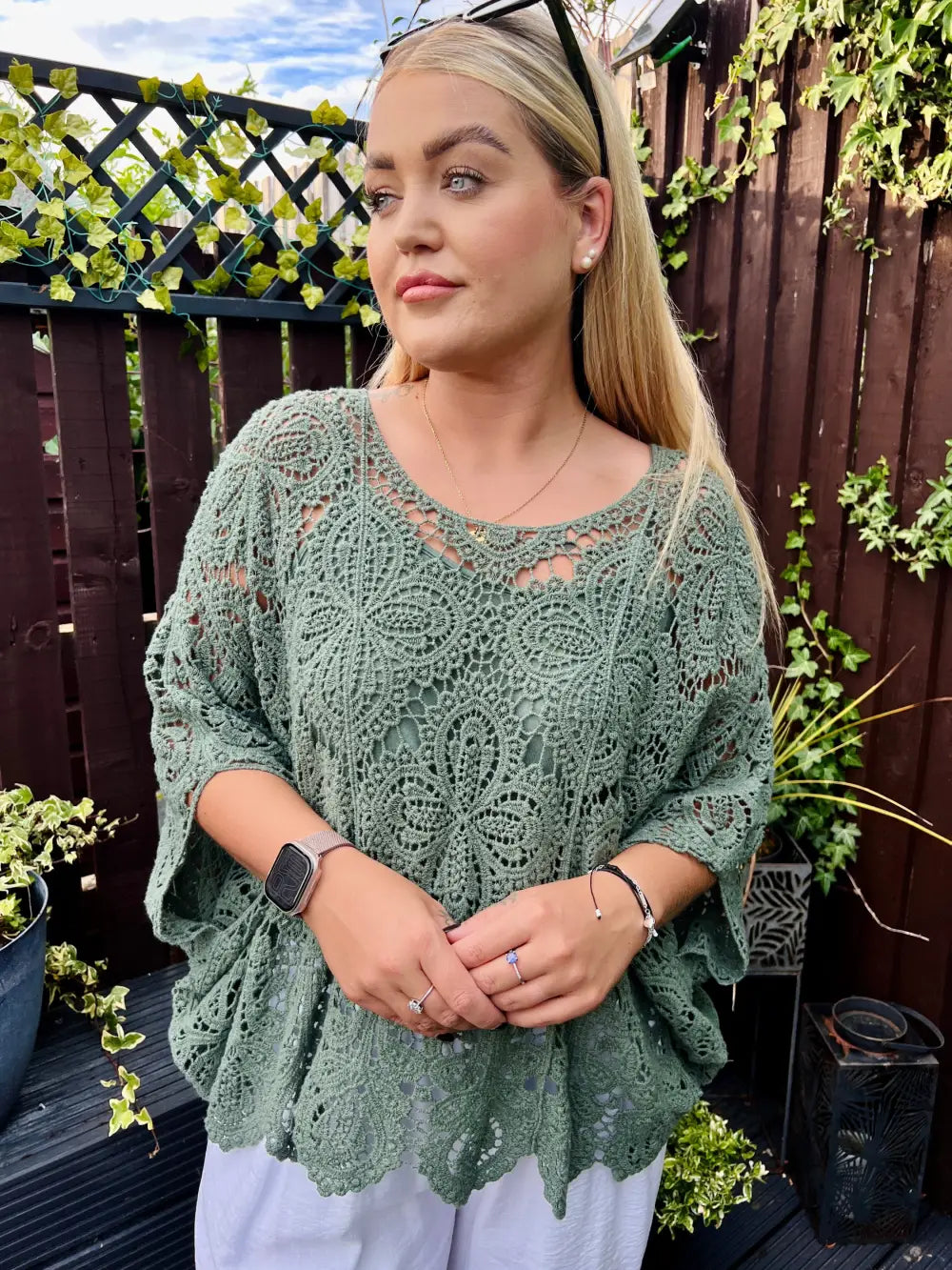 Alanna Crochet With Vest KHAKI