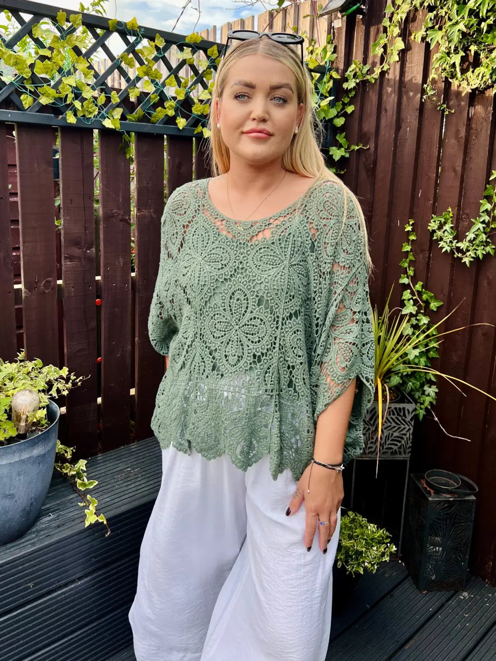 Alanna Crochet With Vest KHAKI
