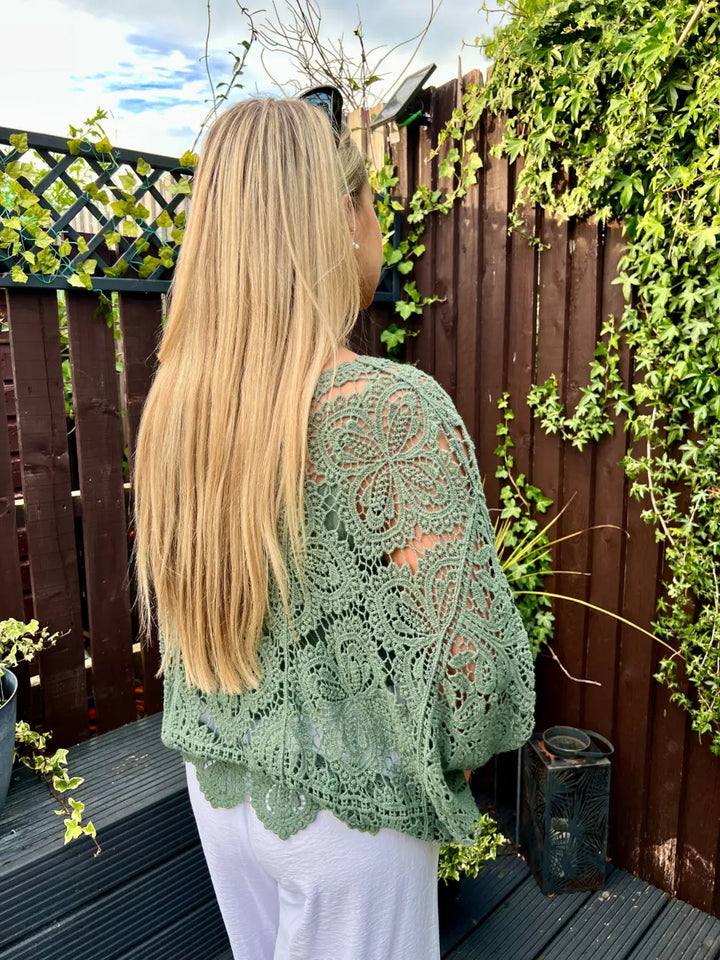 Alanna Crochet With Vest KHAKI