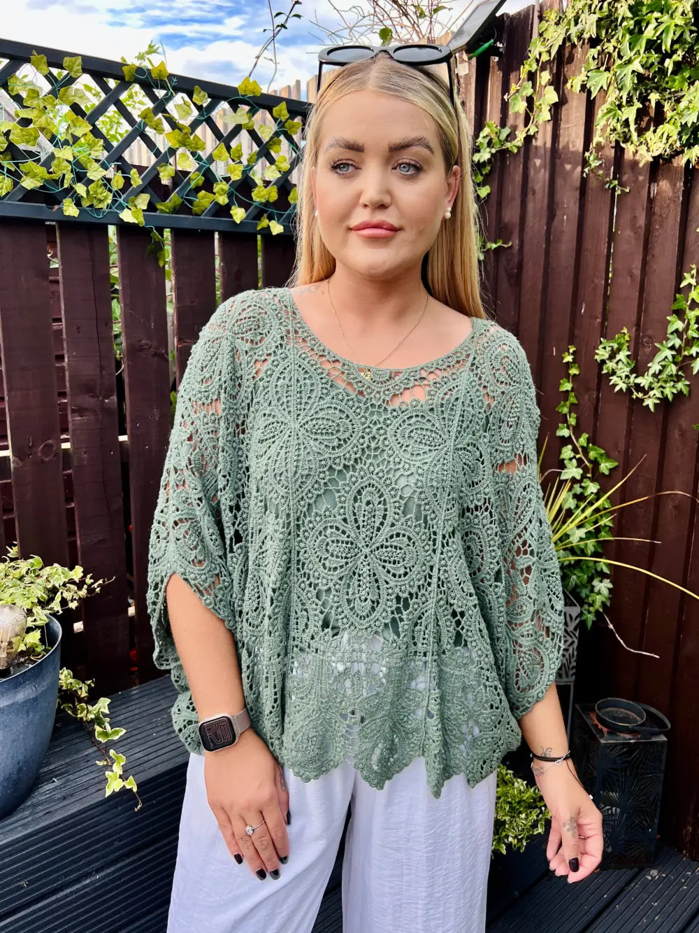 Alanna Crochet With Vest KHAKI