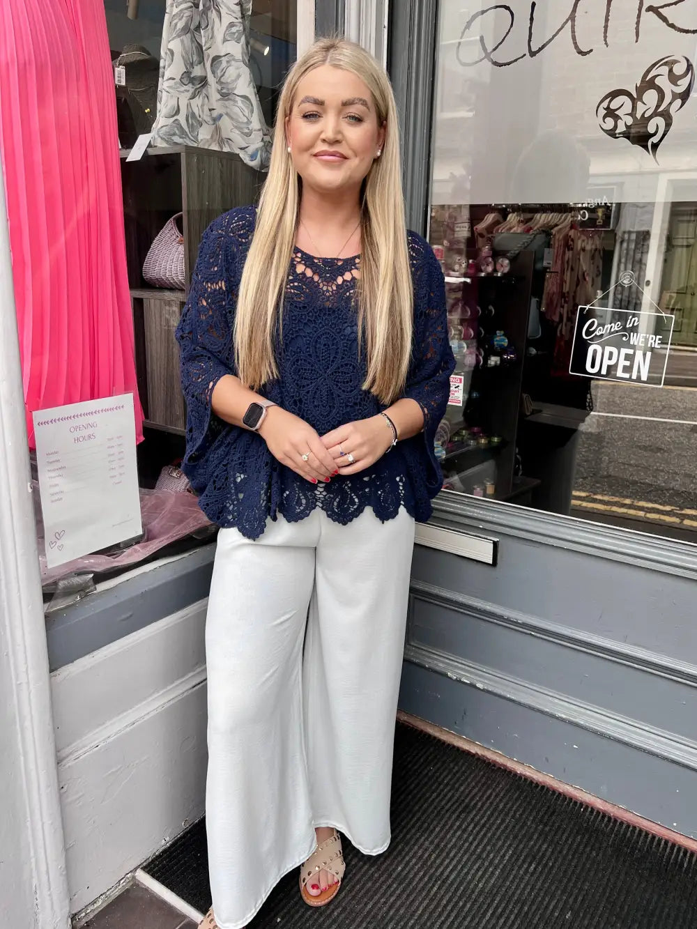 Alanna Crochet With Vest NAVY
