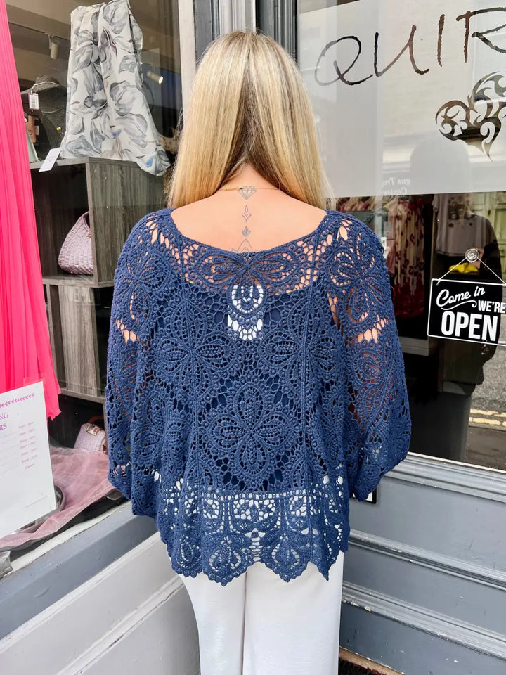 Alanna Crochet With Vest NAVY