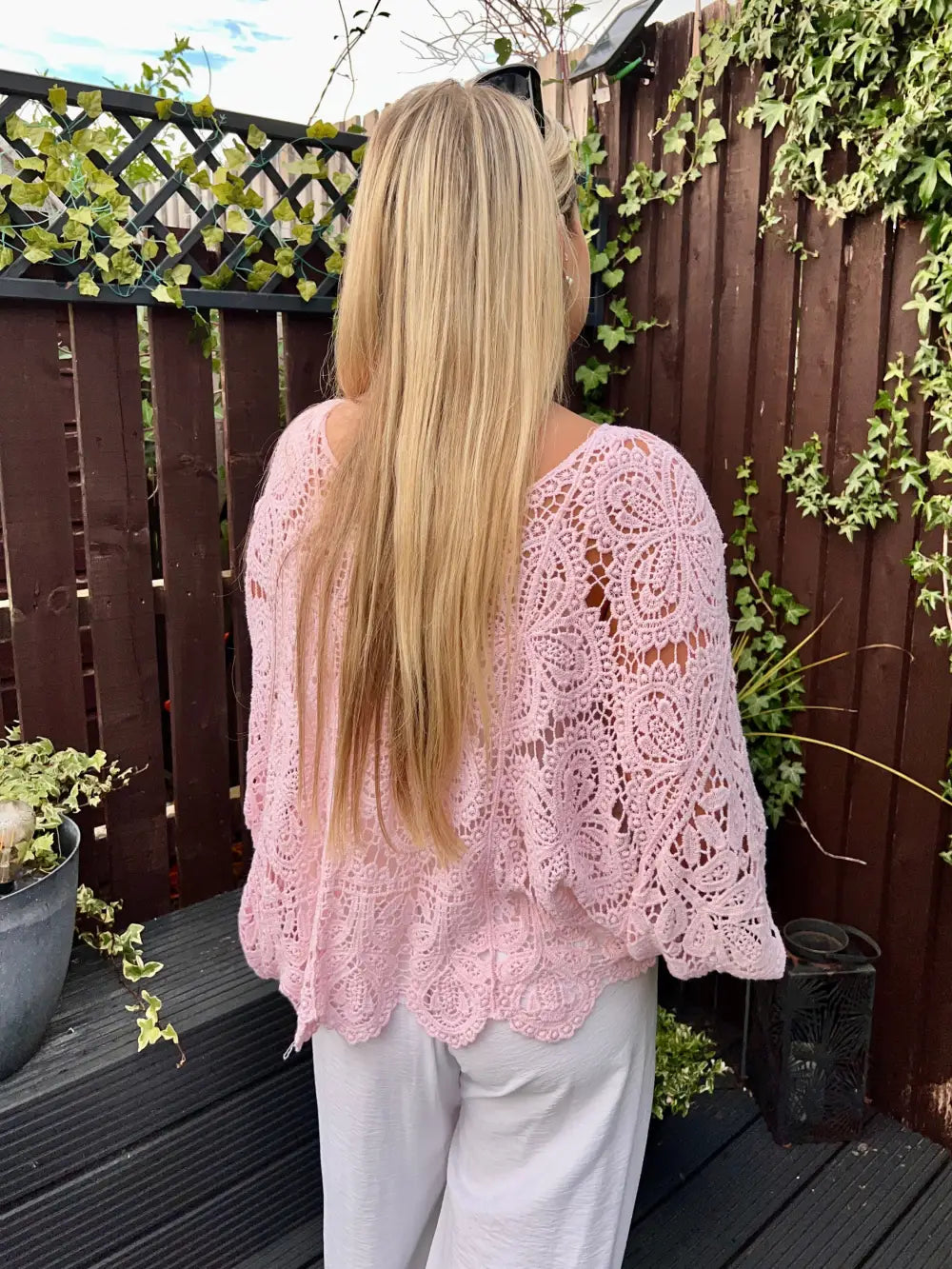Alanna Crochet With Vest PALE PINK