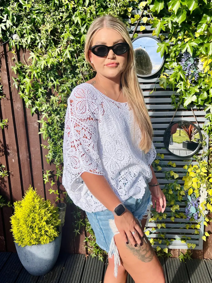 Alanna Crochet With Vest WHITE