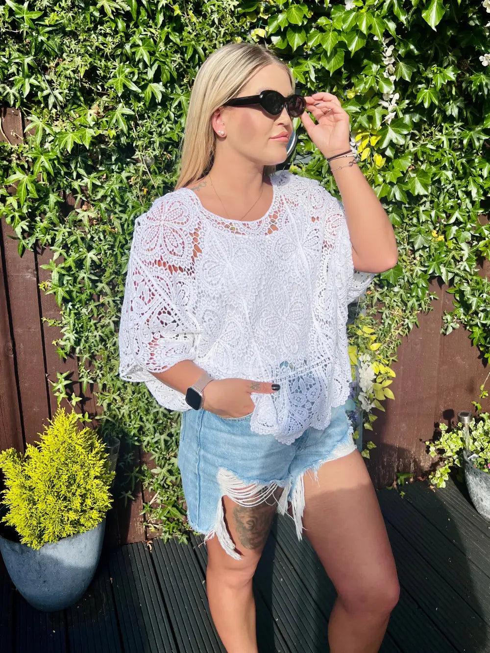 Alanna Crochet With Vest WHITE