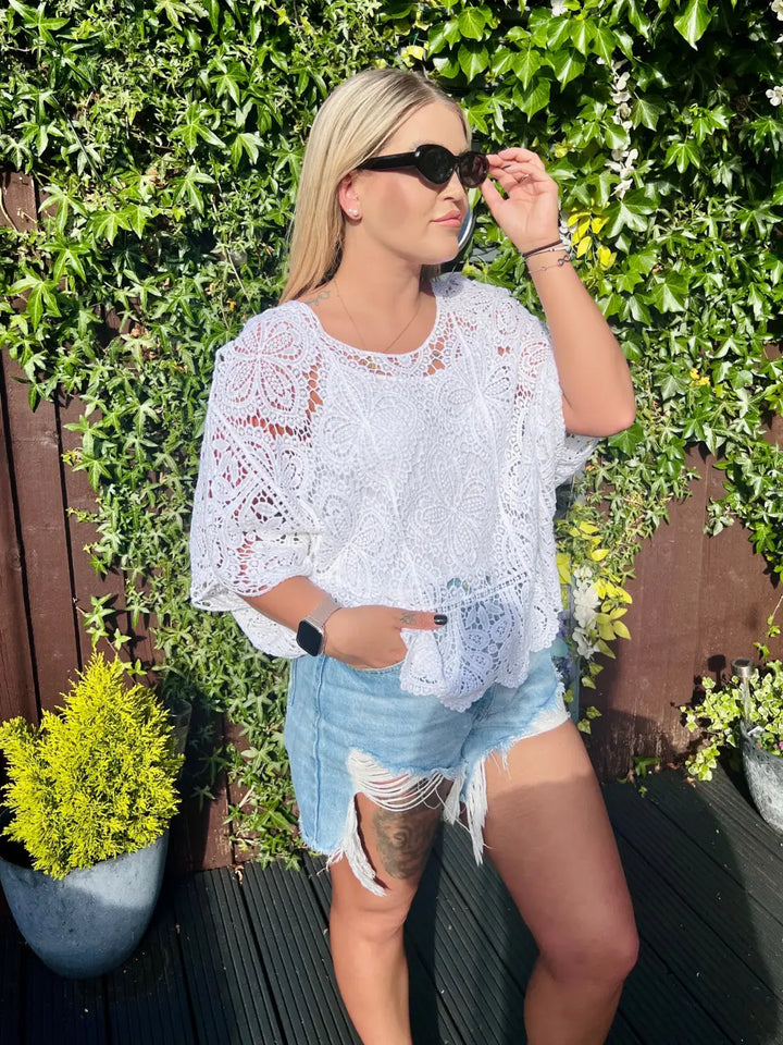 Alanna Crochet With Vest WHITE