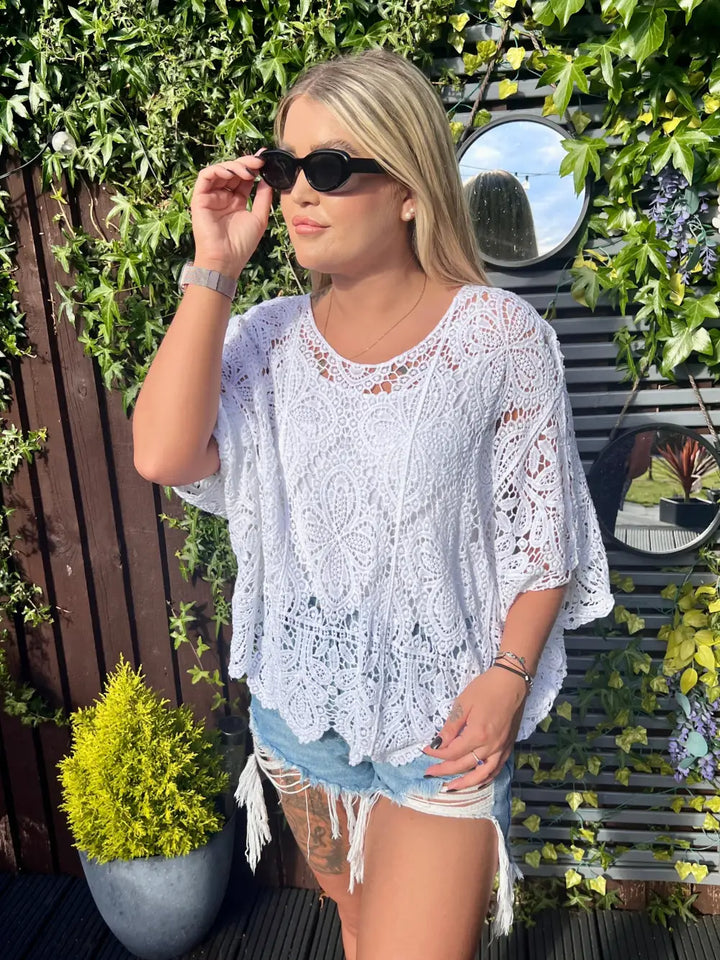 Alanna Crochet With Vest WHITE