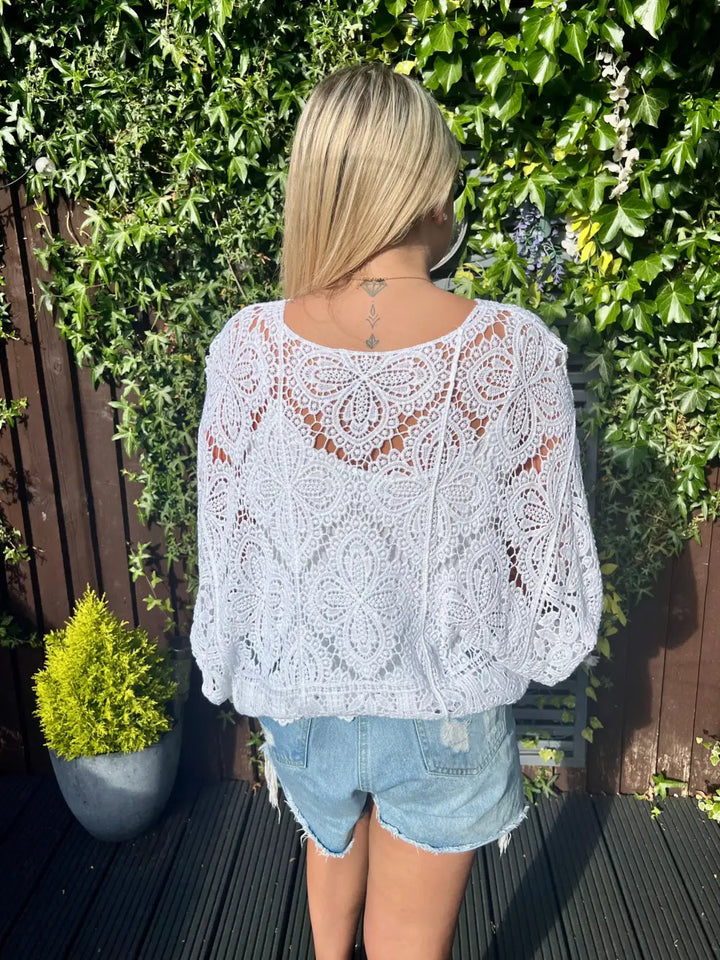 Alanna Crochet With Vest WHITE