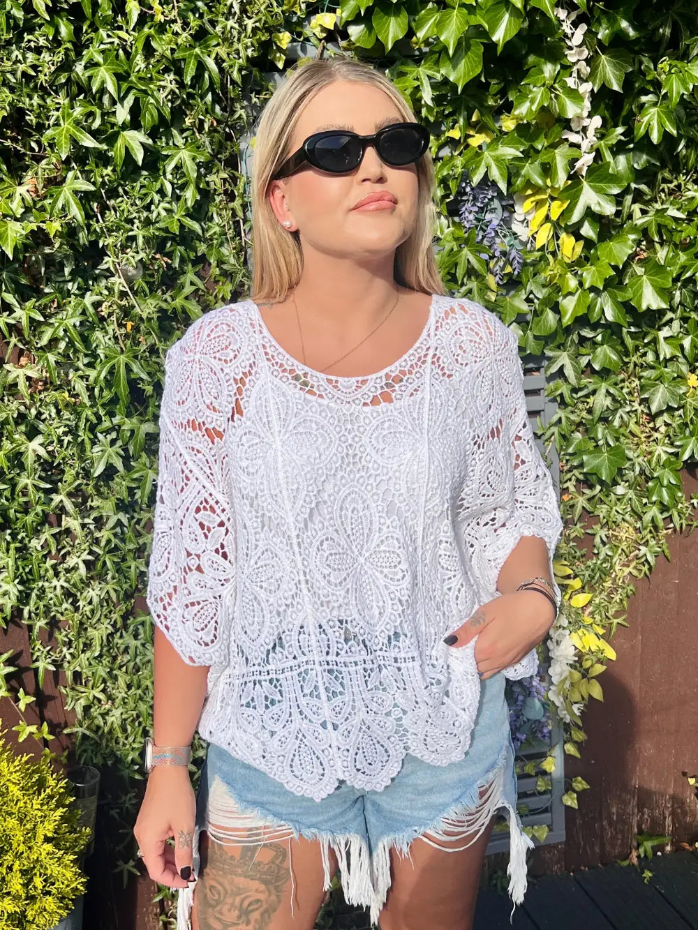 Alanna Crochet With Vest WHITE