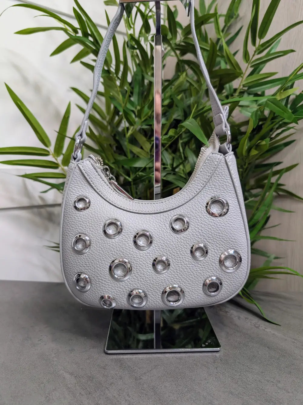 Alora Circle Handbag LIGHT GREY
