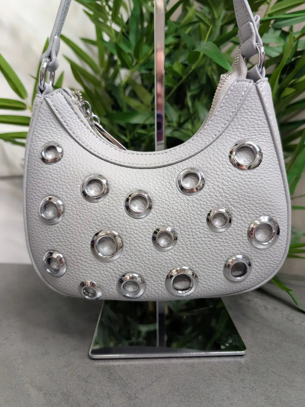 Alora Circle Handbag LIGHT GREY