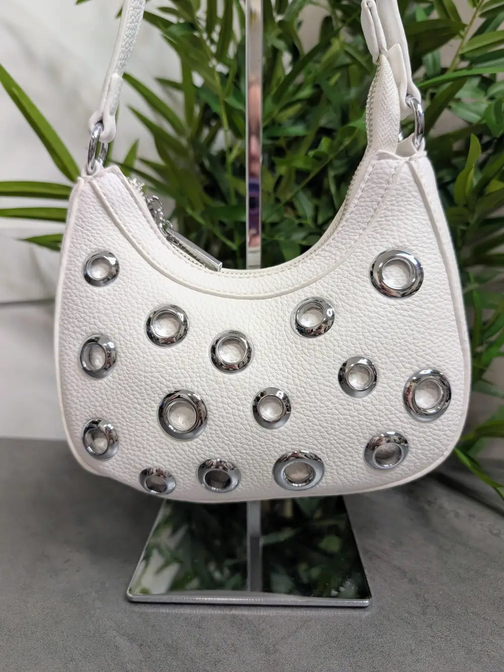 Alora Circle Handbag WHITE