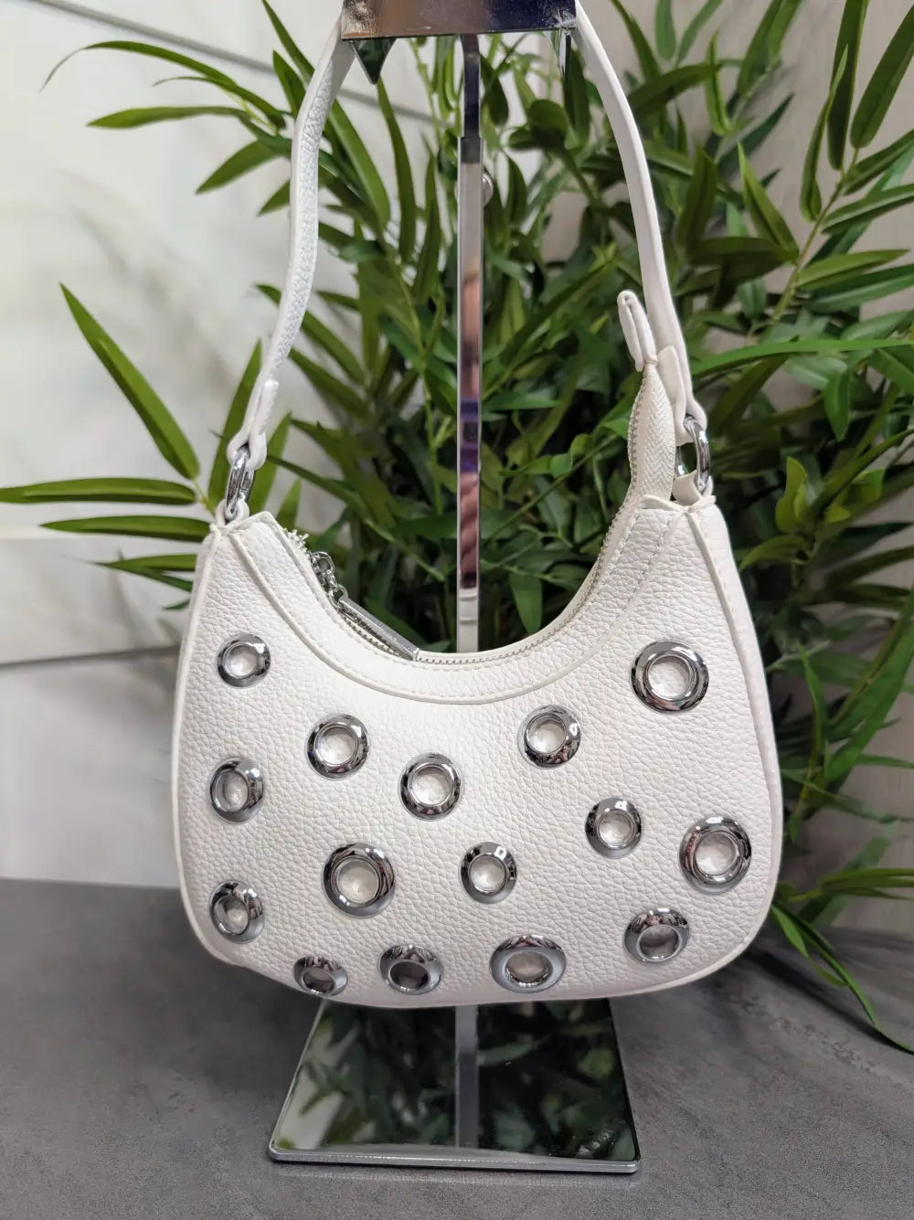 Alora Circle Handbag WHITE