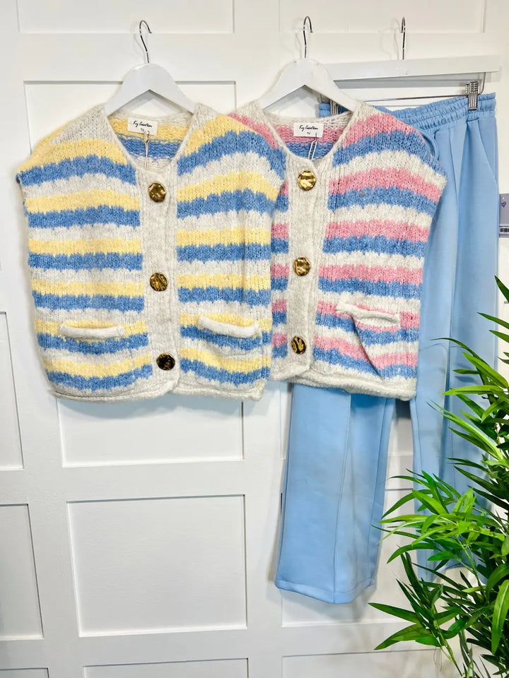 Ayla Sleeveless Cardigan PINK