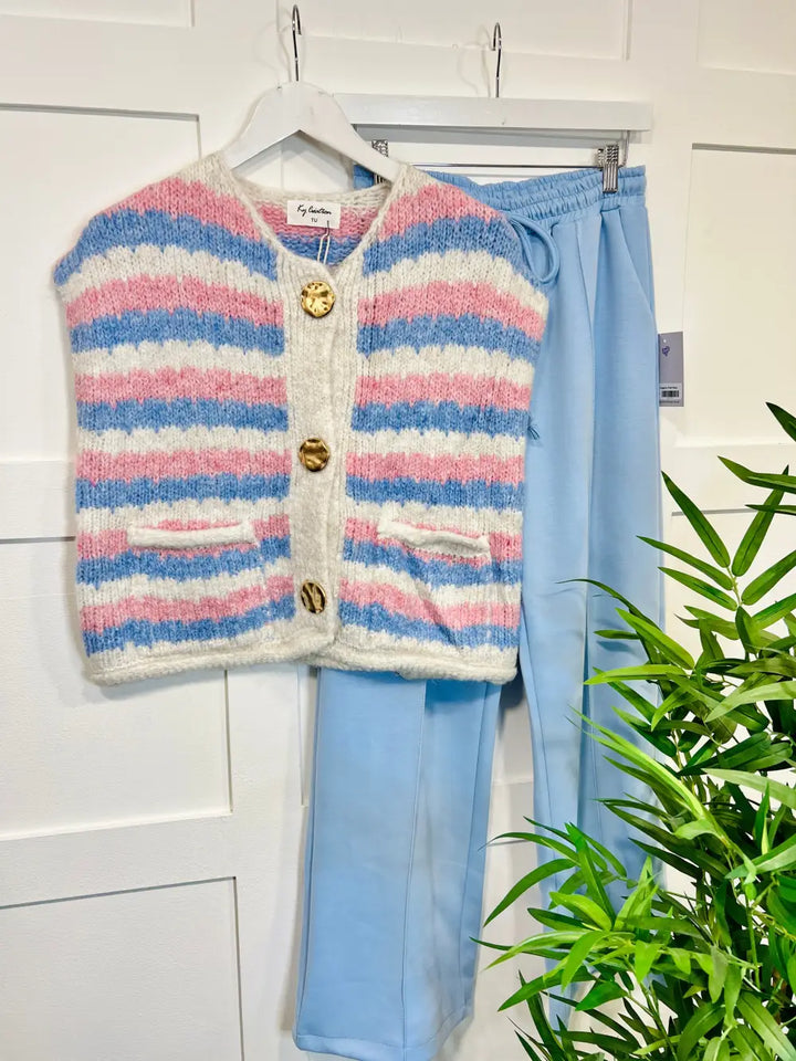 Ayla Sleeveless Cardigan PINK