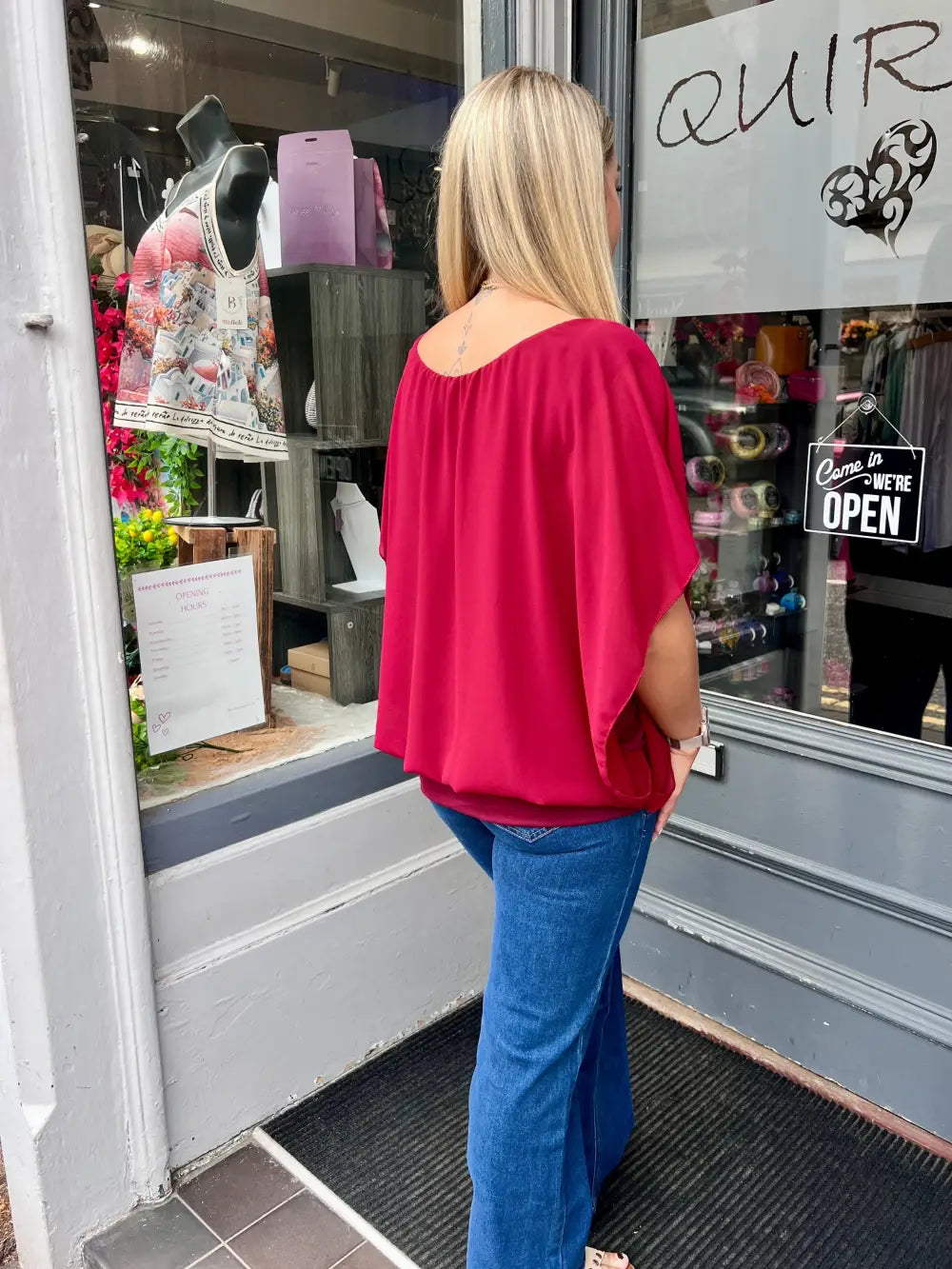 Bella Chiffon Blouse WINE