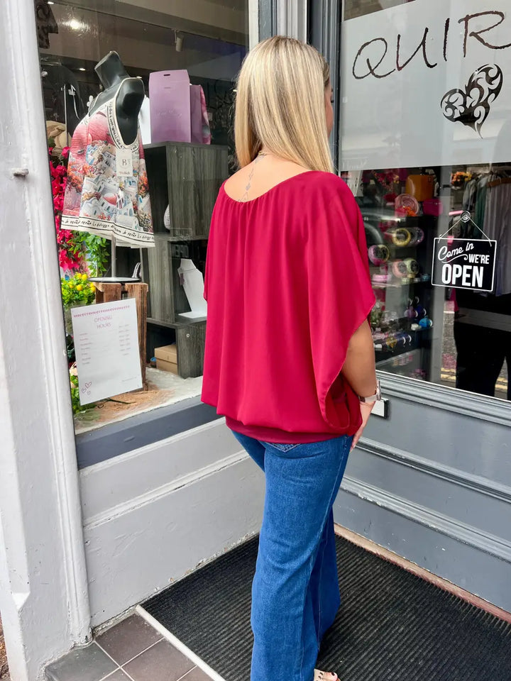 Bella Chiffon Blouse WINE