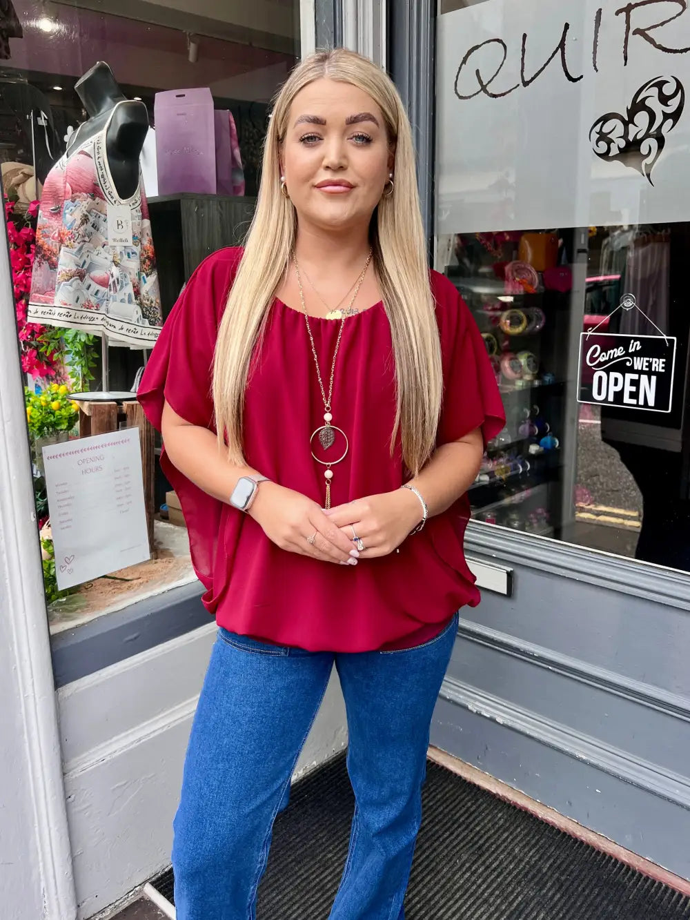 Bella Chiffon Blouse WINE