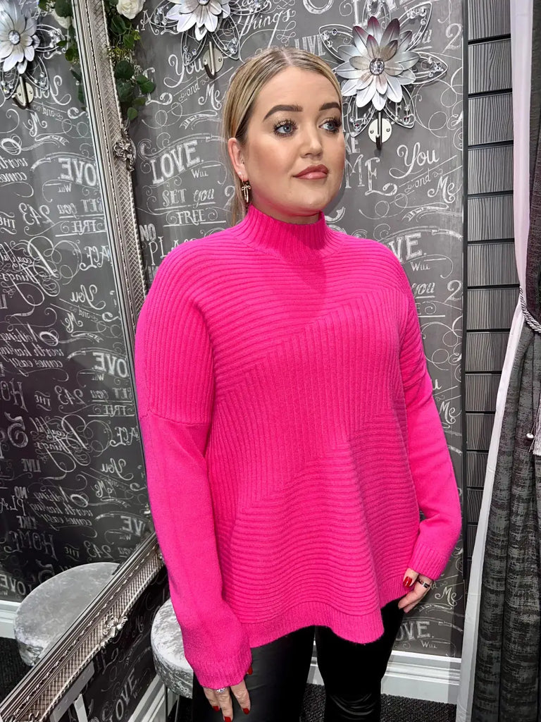 Block Ribbed Jumper CERISE Quirky Boutique – Quirky Boutique