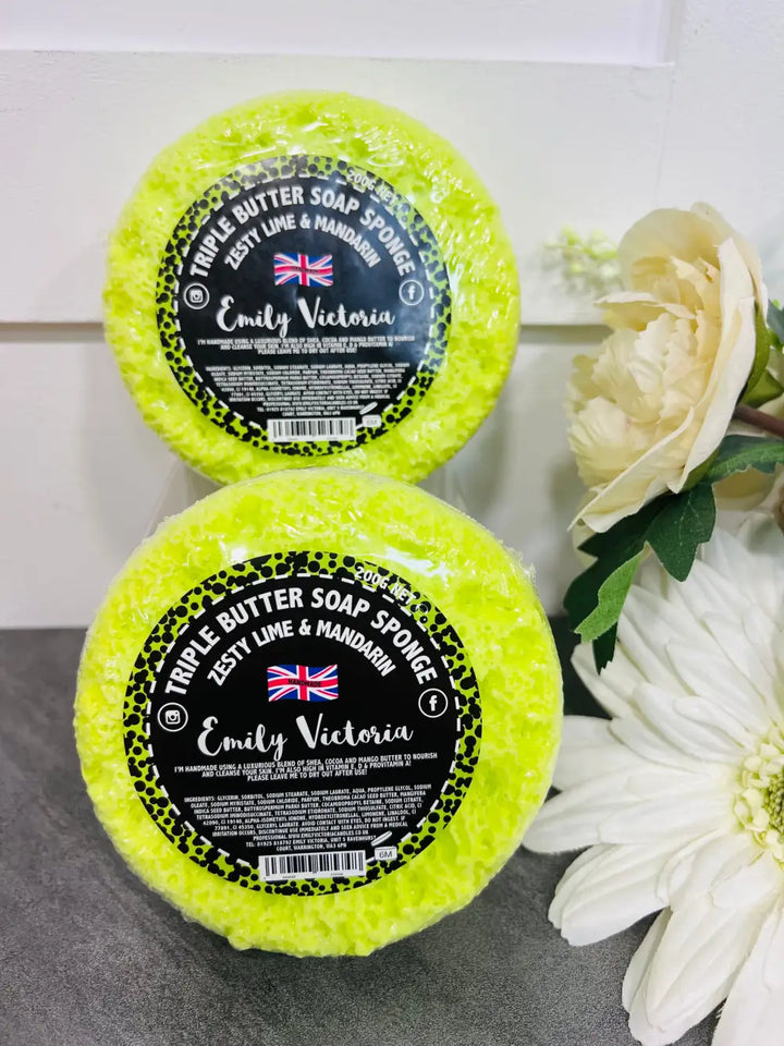 Body Buffer Sponge ZESTY LIME & MANDARIN - Soap