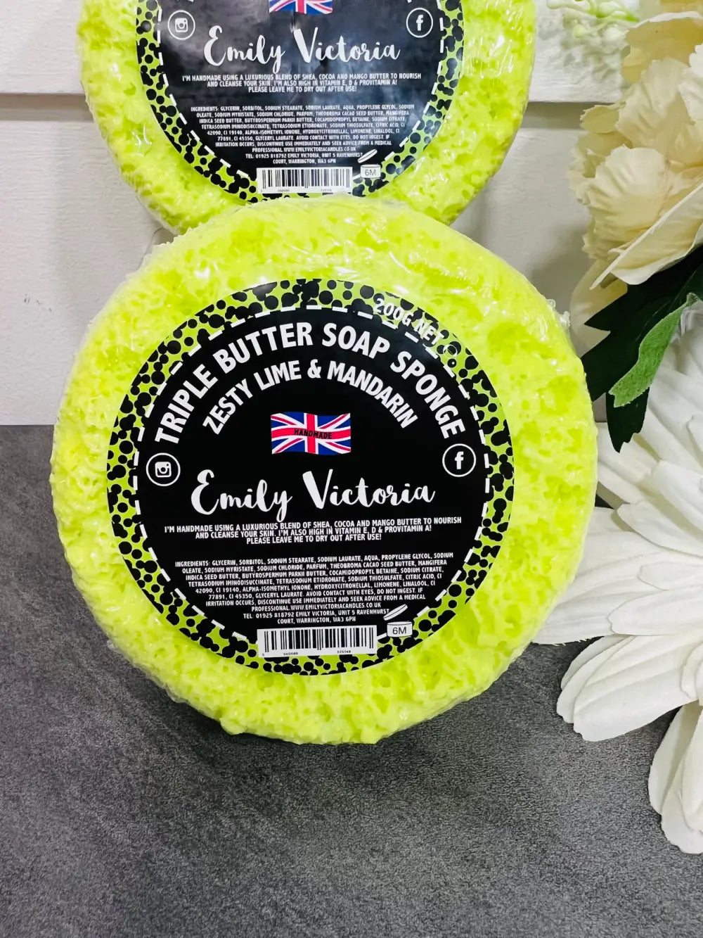 Body Buffer Sponge ZESTY LIME & MANDARIN - Soap