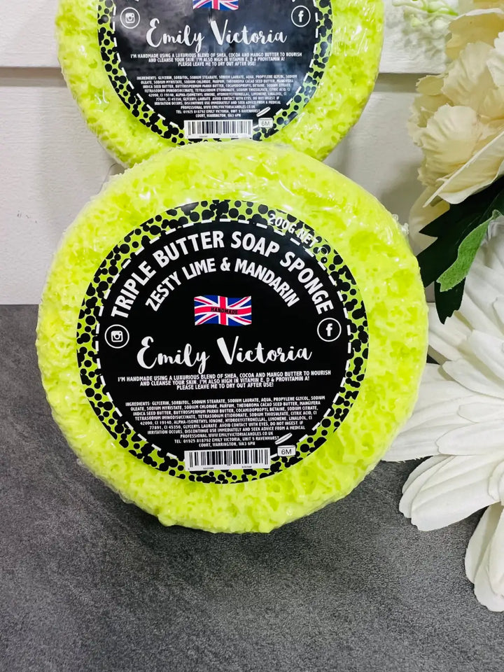 Body Buffer Sponge ZESTY LIME & MANDARIN - Soap