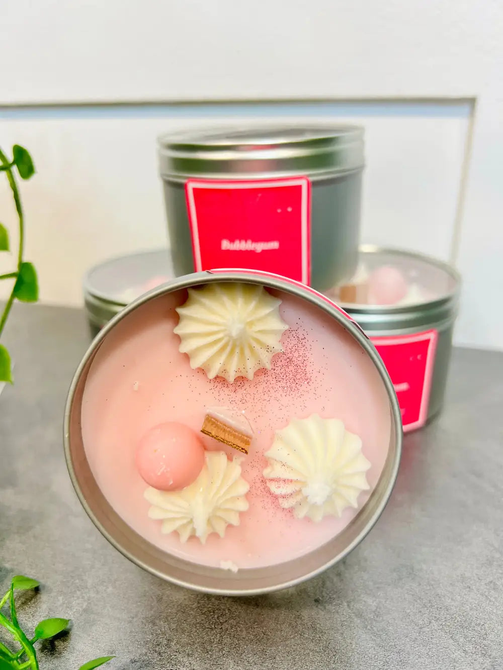Bubblegum Scented Premium Tinned Candle